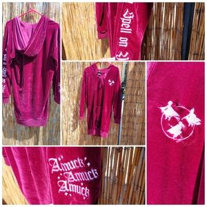 Her Universe Disney Hocus Pocus Velour Lace-Up Hoodie Dress